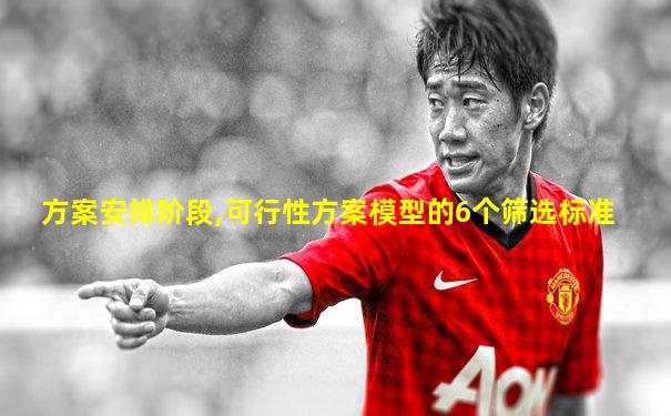 方案安排阶段,可行性方案模型的6个筛选标准